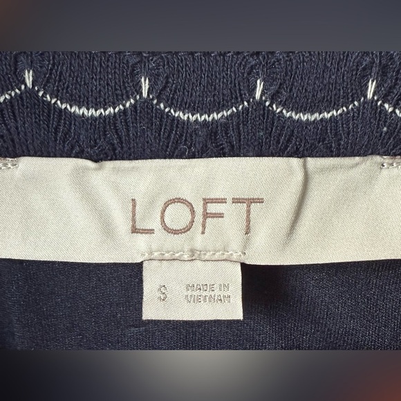 LOFT Scalloped Y Neck Swing Dress Size Small - Picture 6 of 7